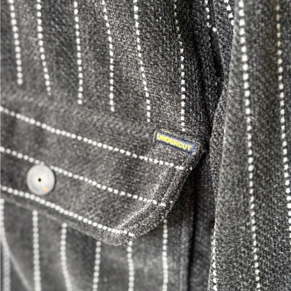 Undercut Authentic Casuals Rookie Edition Pinstripe Button Up Shirt Size L